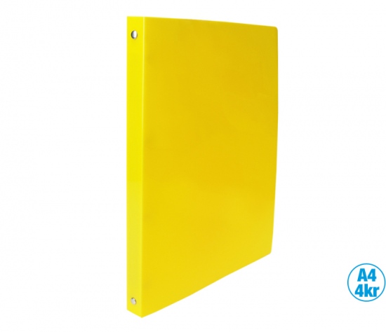 Pořadač LUMA A4 neon 4 kroužkový žlutý