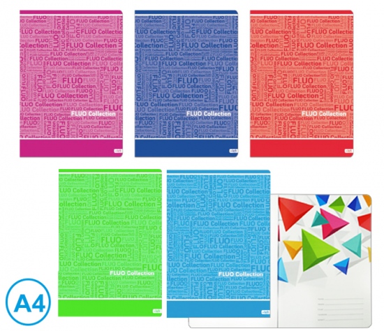 Sešit A4 linka 52l Fluo