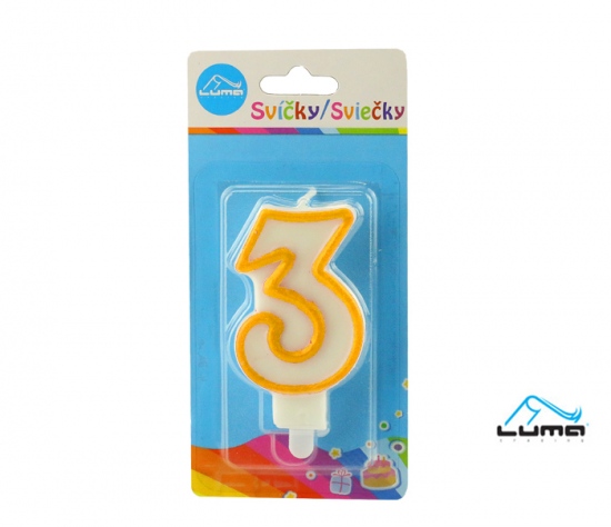 Svíčka č. 3 ZLATÁ LUMA
