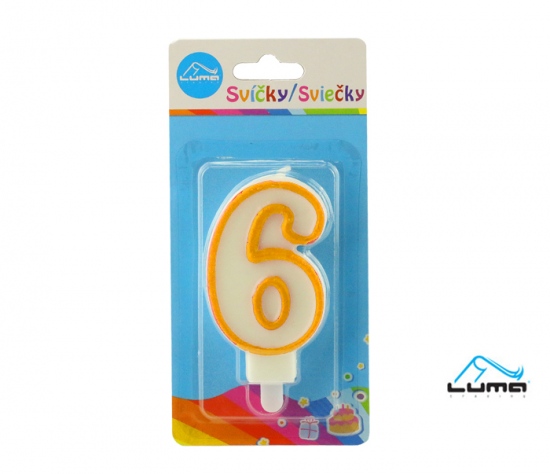 Svíčka č. 6 ZLATÁ LUMA