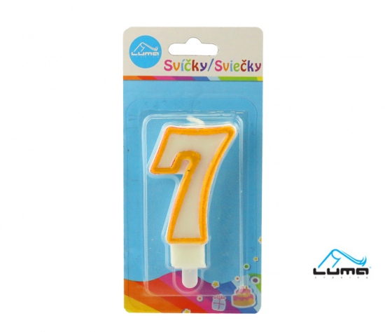 Svíčka č. 7 ZLATÁ LUMA