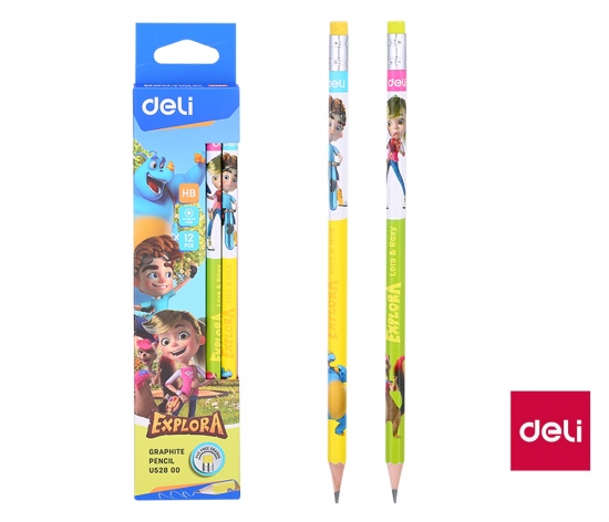 Tužka HB s gumou šestihranná DELI EU52800 EXPLORA