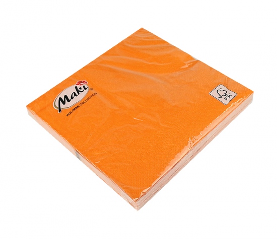 Ubrousky 3vr. jednobarevné oranžové