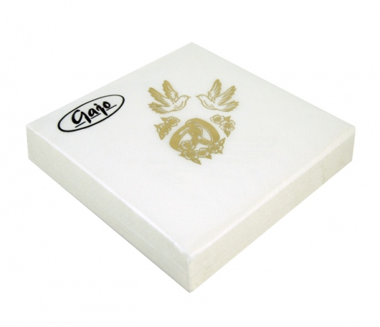 Ubrousky 3vr. svatební bílé