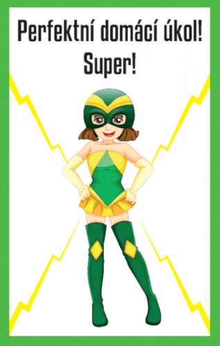Karty máš super pochvalu 30 ks - Perfektní domácí úkol! Super!