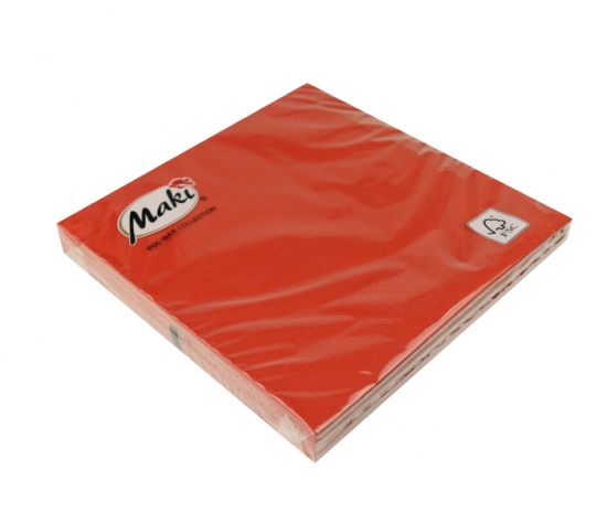 Ubrousky 3vr. jednobarevné červené