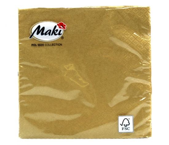 Ubrousky 3vr. jednobarevné zlaté