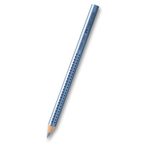 Pastelka trojboká Faber Castell JUMBO GRIP Metallic modrá