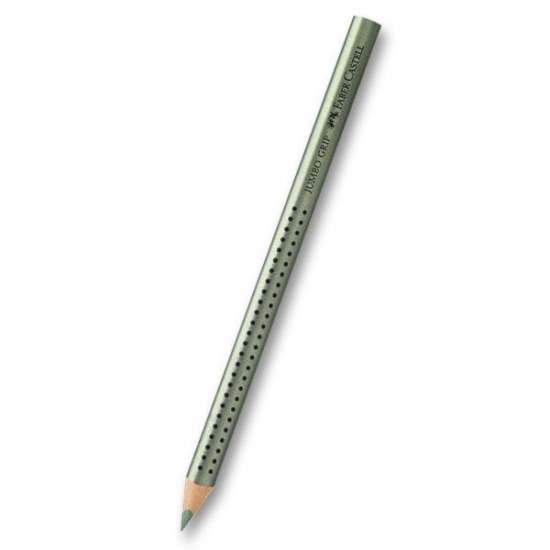 Pastelka trojboká Faber Castell JUMBO GRIP Metallic zelená