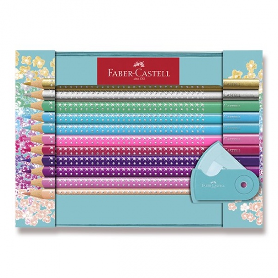 Levně Sada pastelek Faber Castell SPARKLE box 20 ks ořezáv.