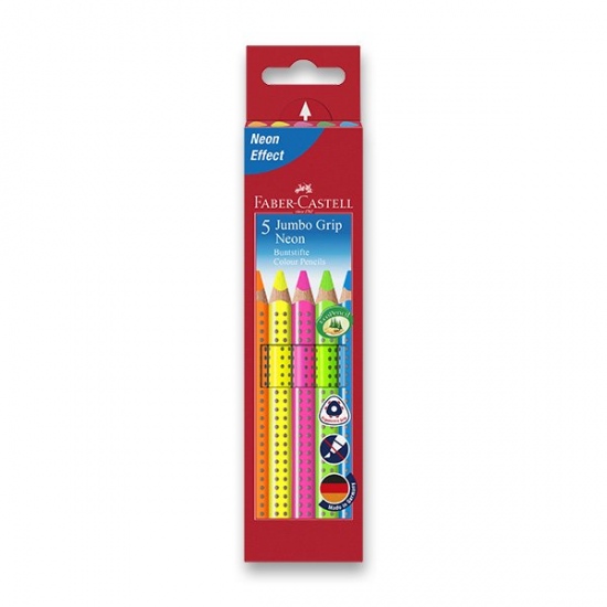 Pastelky Faber Castell Jumbo Grip Neon 5ks