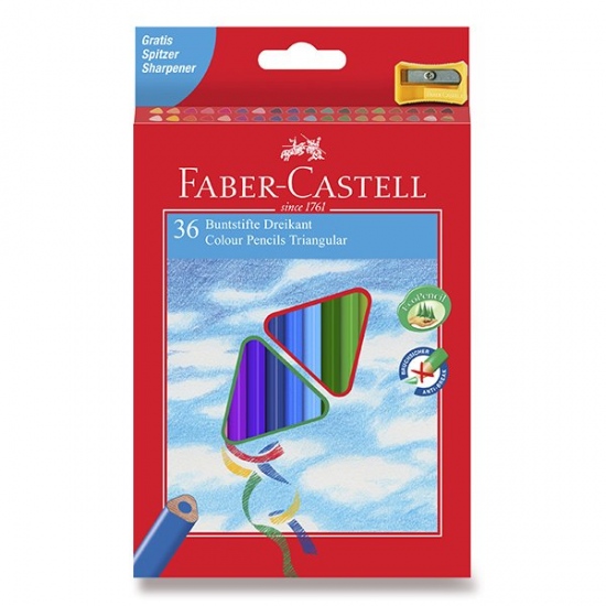 Pastelky trojboké Faber Castell ECO 36ks + ořezávátko