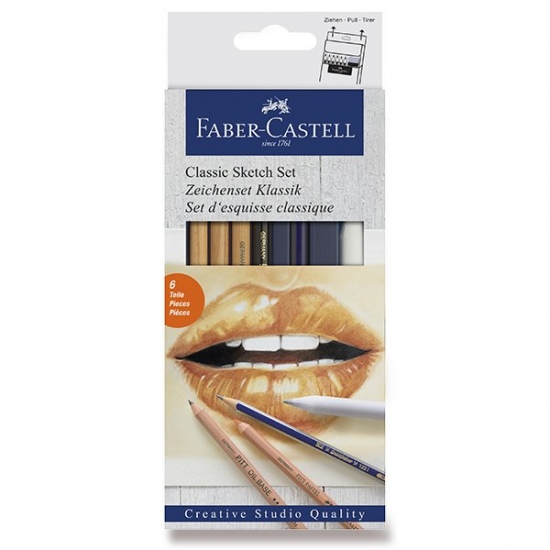 Levně Pitt pastel Faber Castell Classic Sketch sada 6ks