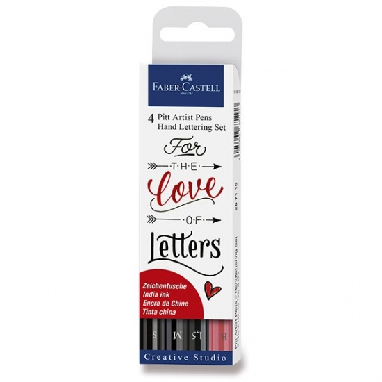 Levně Popisovač Faber Castell Pitt Artist Pen Handlettering 4ks