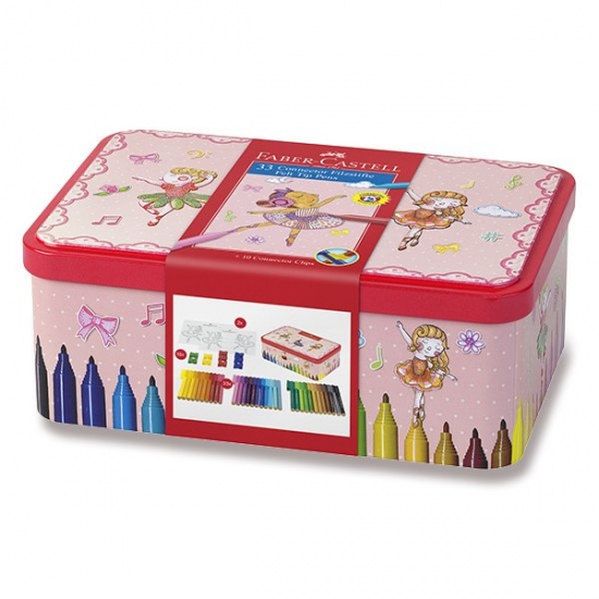 Levně Fixy Faber Castell Connector Balerínka 33ks a přísluš.