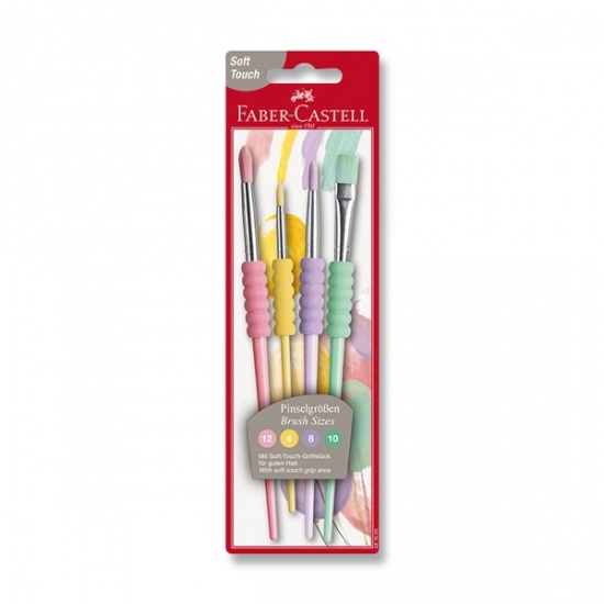 Štětce Faber Castell Soft touch pastelové 4 ks BL