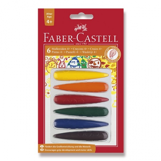 Plastové pastelky do dlaně Faber Castell 4+ 6ks BL