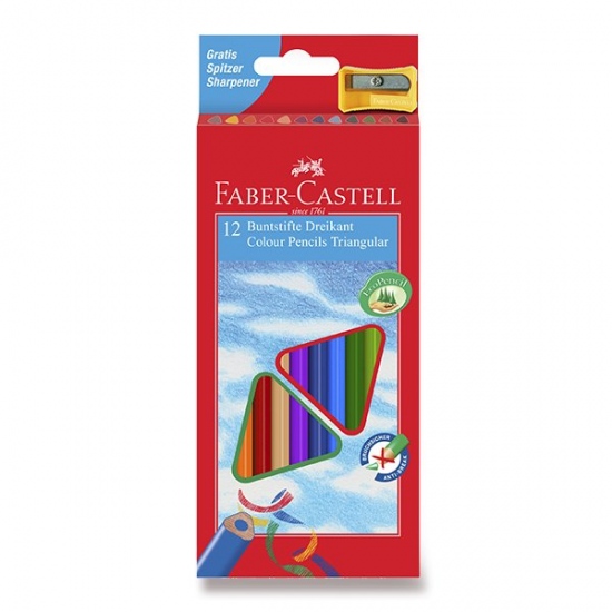 Pastelky trojboké Faber Castell ECO 12 ks + ořezávátko