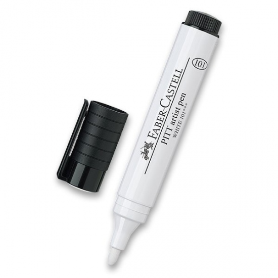 Levně Popisovač Faber Castell Pitt Artist Pen Big Brush bílá