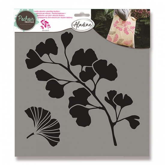 Šablona Pochoir Textile Ginkgo biloba
