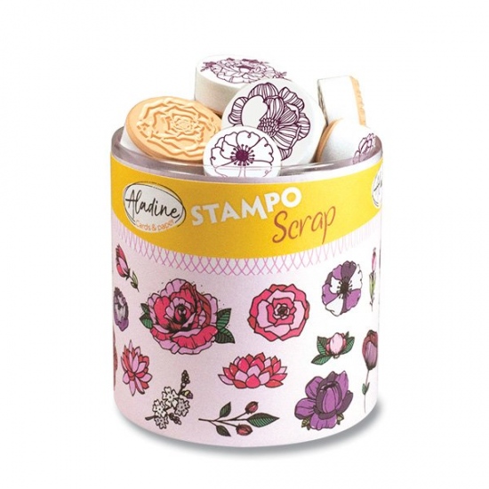 Razítka Stampo Scrap Kytičky 31 ks