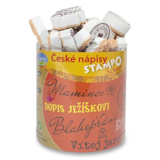 Razítka Stampo Scrap České nápisy 35 ks