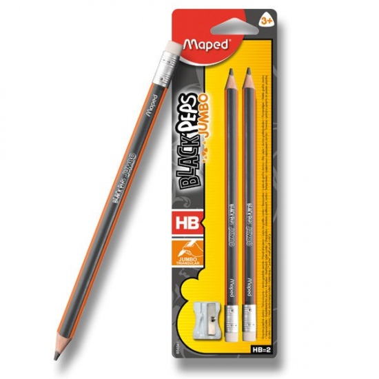 Tužka Black Peps Jumbo tvrdost HB s pryží 1 ks