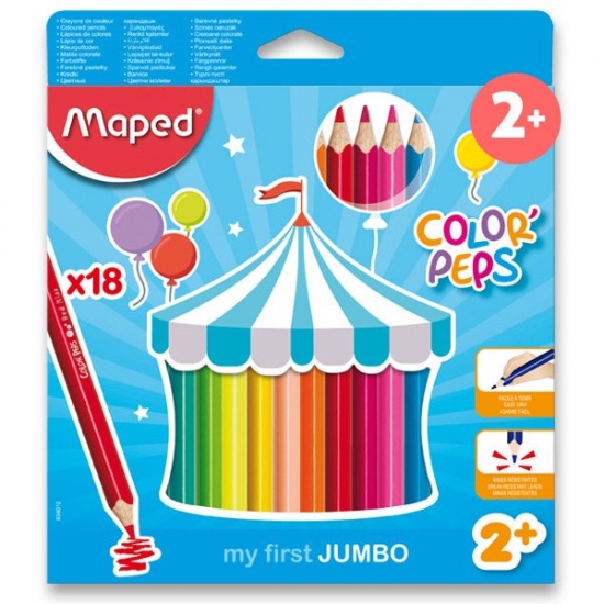Pastelky Color Peps Jumbo 18 barev