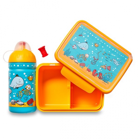 Set Zdravá lahev 0.5 l a Zdravá sváča Mořský svět
