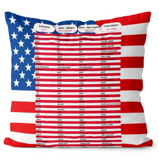 Polštář Nepravidelná slovesa - angličtina