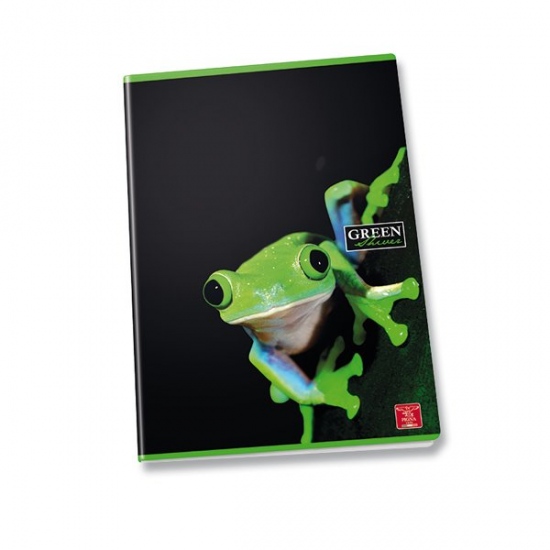 Green Shiver školní sešit A4 linkovaný mix motivů