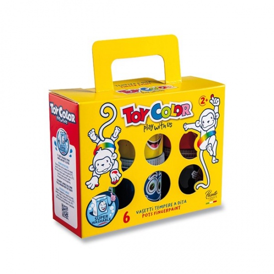 Prstové barvy 6 barev 6 x 80 ml