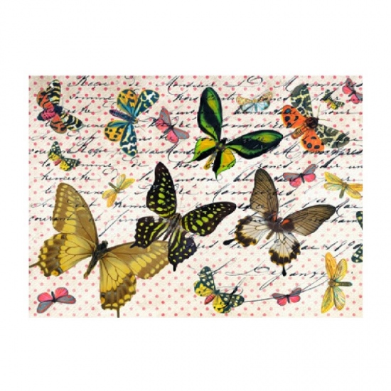 Rýžový papír Cadence A3 - Motýlci v písmu