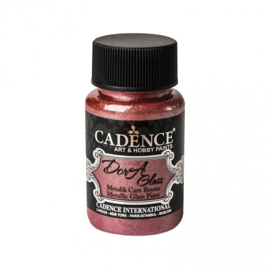 Metalická barva na sklo Dora Glassmalinová bright maroon 50 ml