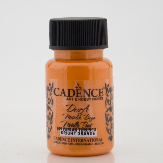 Metalická akrylová barva Dora Metalic oranžová bright orange 50 ml