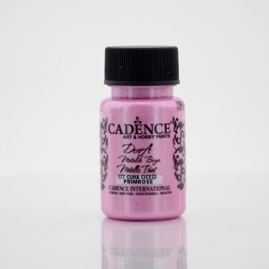 Metalická akrylová barva Dora Metalic sv. růžová prim rose 50 ml