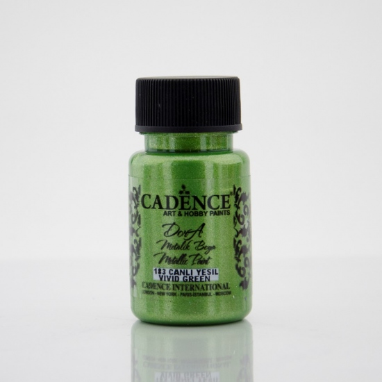 Metalická akrylová barva Dora Metalic zářivě zelená vivid green 50 ml