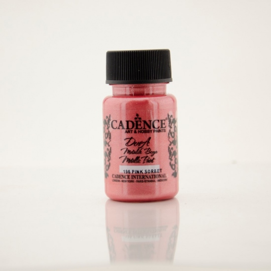 Metalická akrylová barva Dora Metalic malinová pink sorbet 50 ml