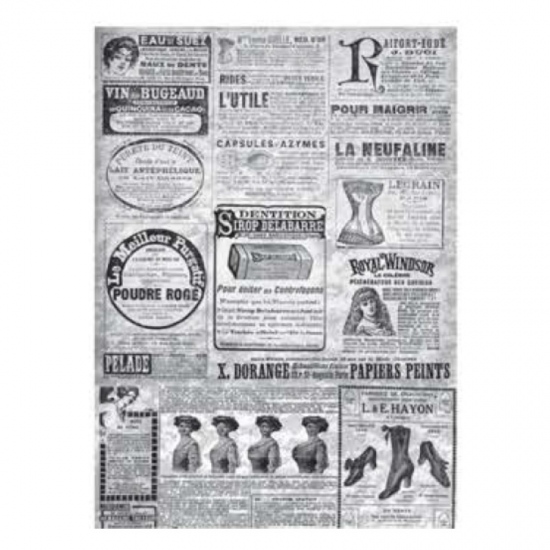 Rýžový papír Cadence A3 - Černobílé noviny