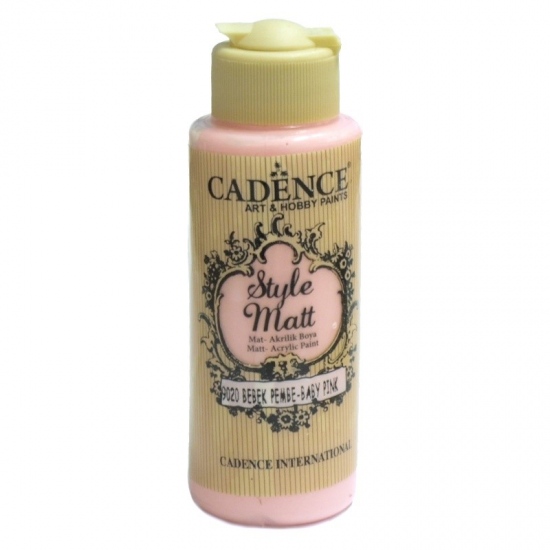 Matná akrylová barva Cadence Style Matt 120ml -baby pink růžová baby