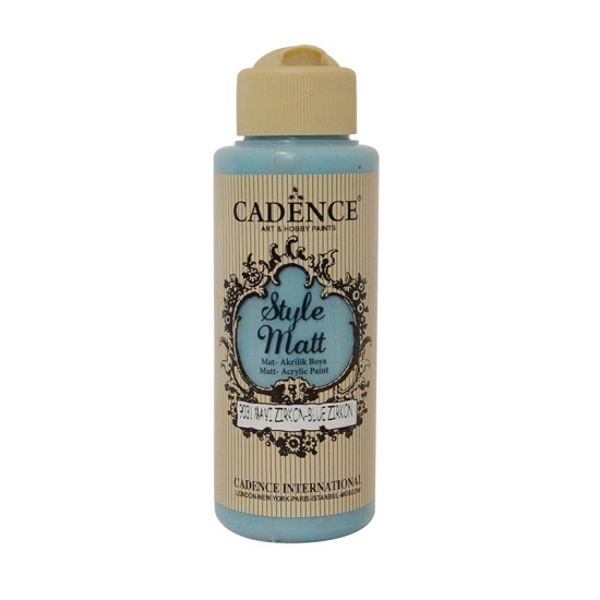 Matná akrylová barva Cadence Style Matt 120ml - blue zikron modrý zirkon