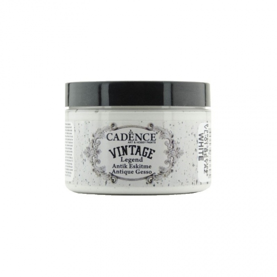 Kamínková barva Cadence Vintage Legend Antique gesso 150ml-white bílá