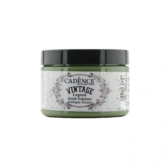 Kamínková barva Cadence Vintage Legend Antique gesso 150ml-leaf green zelená