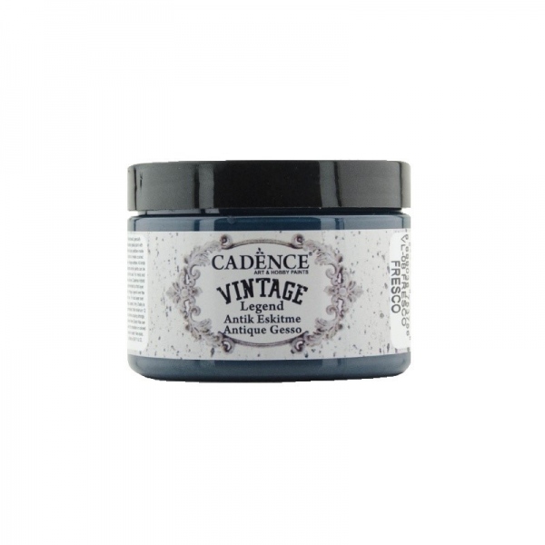 Kamínková barva Cadence Vintage Legend Antique gesso 150ml-fresco šedomodrá