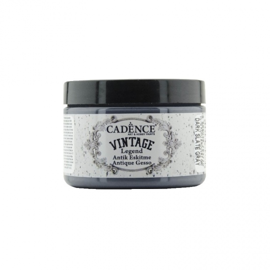 Kamínková barva Cadence Vintage Legend Antique gesso 150ml-slate gray tmavě šedá