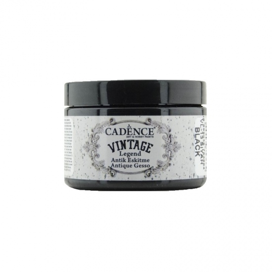 Kamínková barva Cadence Vintage Legend Antique gesso 150ml-black černá