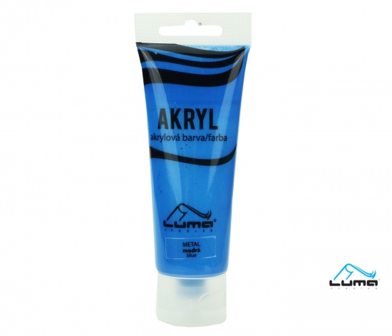 Barvy akrylové 75ml, Metal modrá Luma