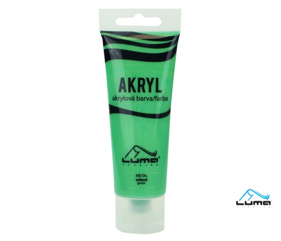 Barvy akrylové 75ml, Metal zelená Luma