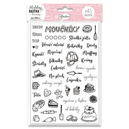 Razítka Stampo Hobby - Moučníky, 45 Ks 