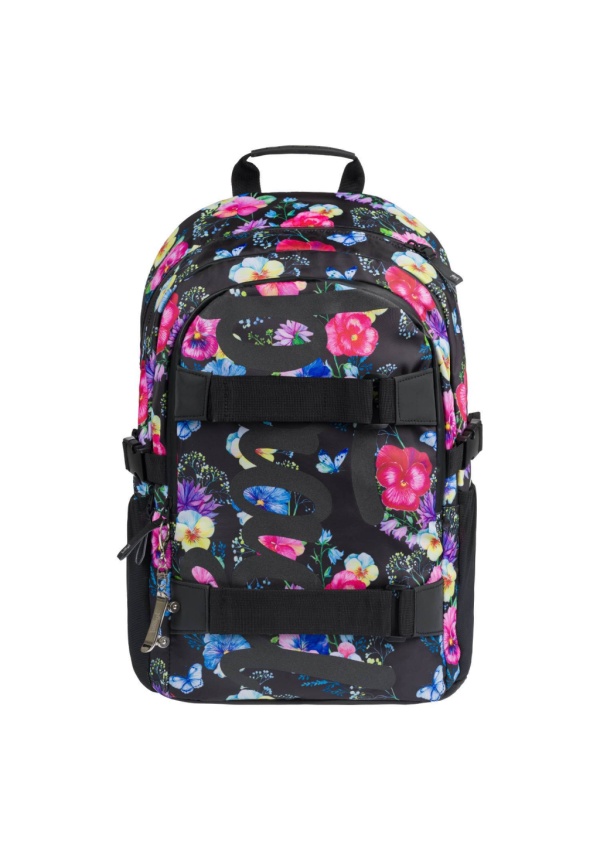 Baagl Školní batoh Skate Flowers